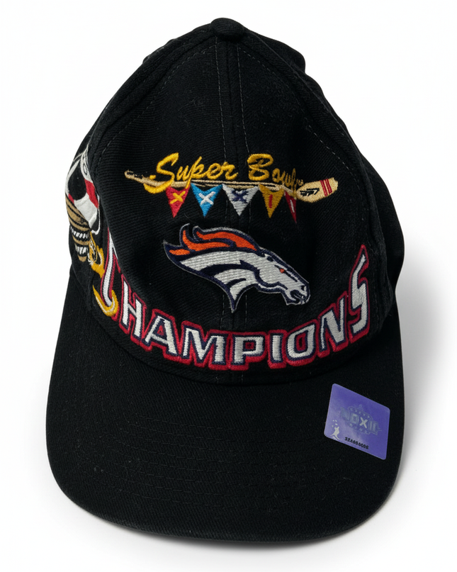 Vintage Denver Broncos Super Bowl XXXII Champions Logo Athletic Snapback Cap