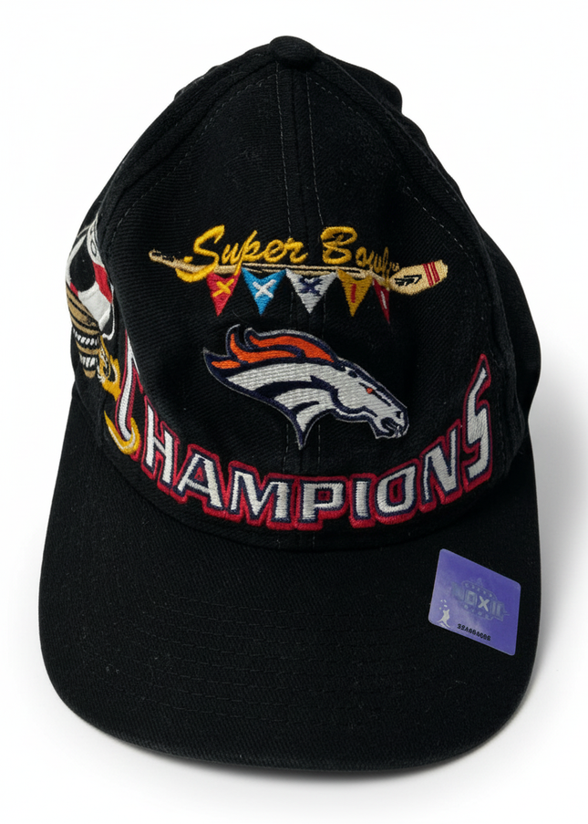 Vintage Denver Broncos Super Bowl XXXII Champions Logo Athletic Snapback Cap