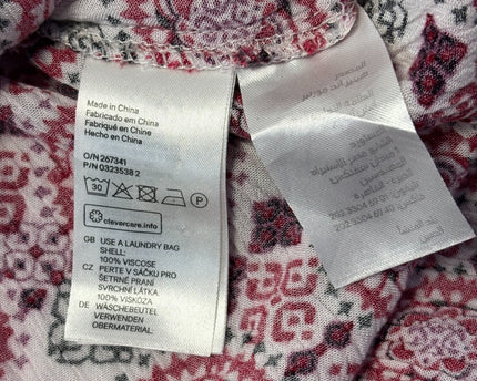 H&M Red/White/Black Patterned Boho Mini Dress
