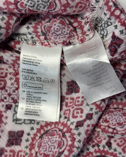 H&M Red/White/Black Patterned Boho Mini Dress