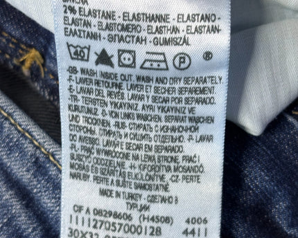 Levi's Blue Demi Curve Straight Leg Jeans