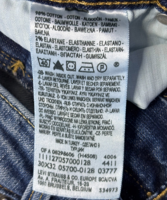 Levi's Blue Demi Curve Straight Leg Jeans