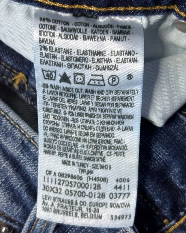 Levi's Blue Demi Curve Straight Leg Jeans