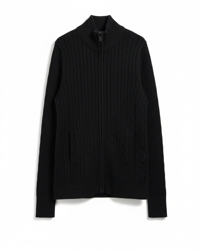 Tommy Hilfiger Cable Knit Full-Zip Cardigan