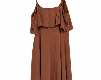 Forever 21 Brown Ruffle Bodice Mini Dress
