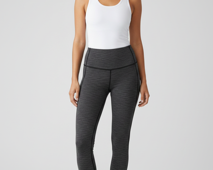 Lululemon Grey Heathered High-Rise Performance Leggings