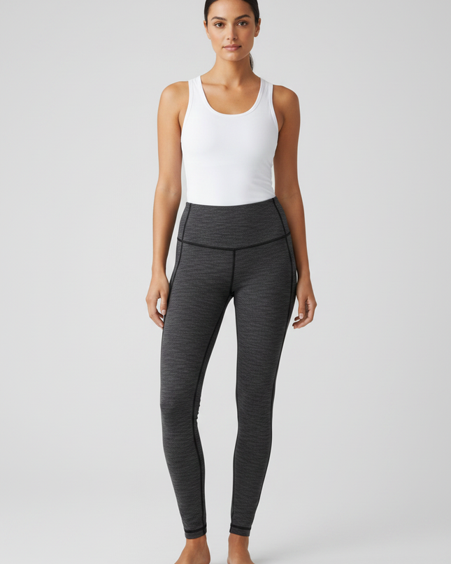 Lululemon Grey Heathered High-Rise Performance Leggings