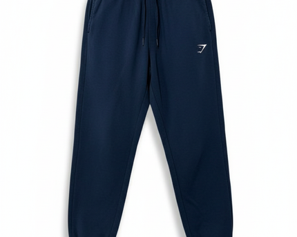 Gymshark Crest Navy Blue Tapered Joggers Sweatpants