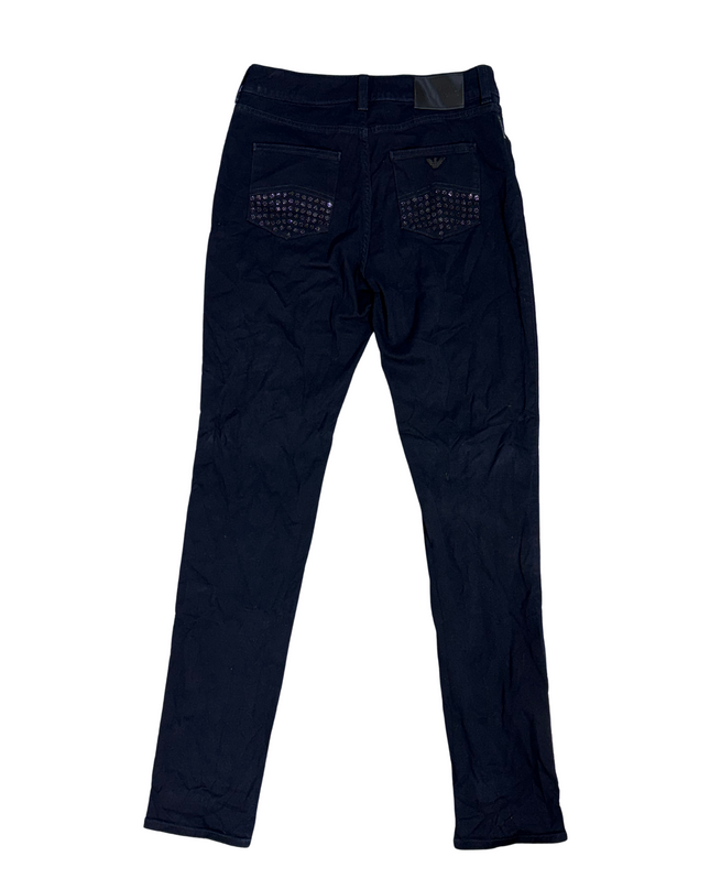 Armani Jeans Black Studded Pocket Denim – Slim Fit - M | Waist 31