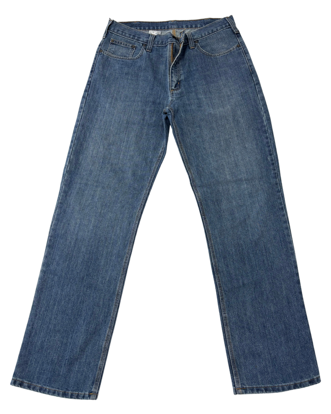 Carhartt Holter Relaxed Fit Straight Leg Mid Blue Denim Jeans