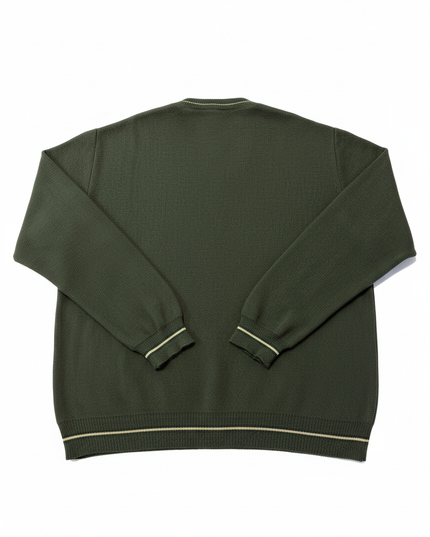 Burberry V-Neck Merino Wool Blend Knit Sweater