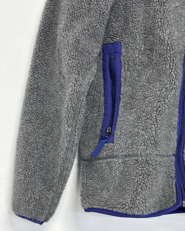 Patagonia Grey Retro-X Deep Pile Fleece Zip-Up Jacket