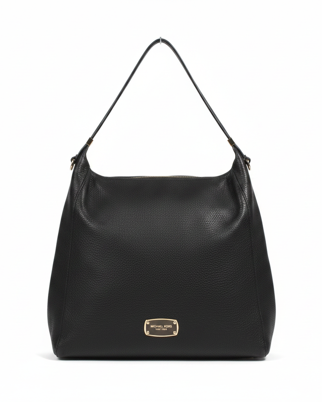 Michael Kors Black Pebbled Leather Hobo Shoulder Bag