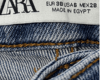 ZARA Skinny Fit Blue Jeans - High Waist
