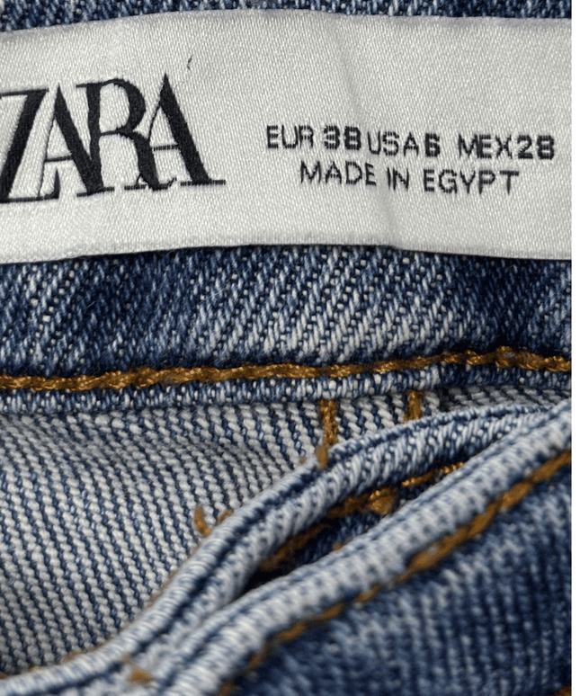 ZARA Skinny Fit Blue Jeans - High Waist