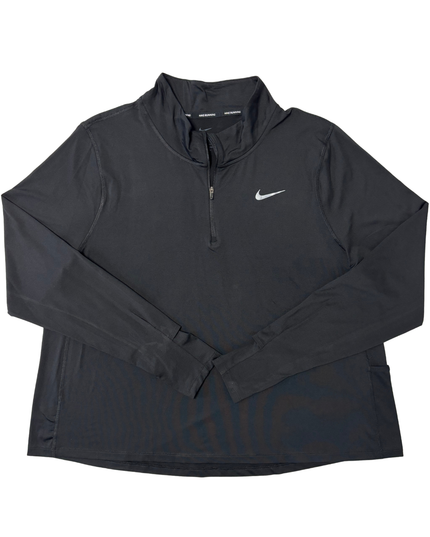 Nike Dri-FIT Black Half-Zip Running Long Sleeve Top