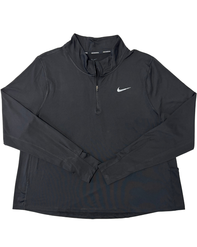 Nike Dri-FIT Black Half-Zip Running Long Sleeve Top