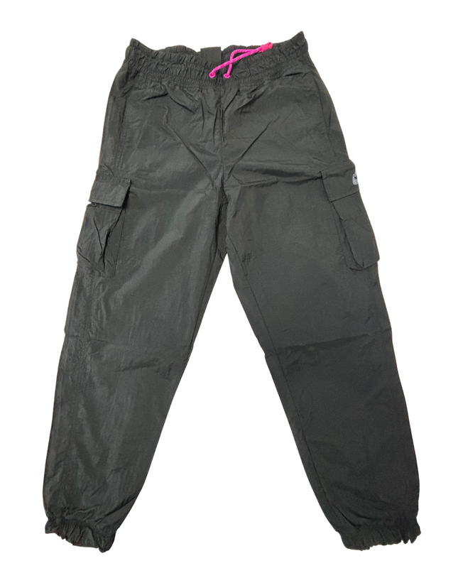 Nike Black Crinkle Nylon Cargo Track Pants