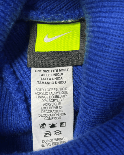 Nike Cuffed Classic Swoosh Logo Royal Blue Beanie