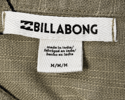 Billabong Strappy Jumpsuit Short Olive Green Romper