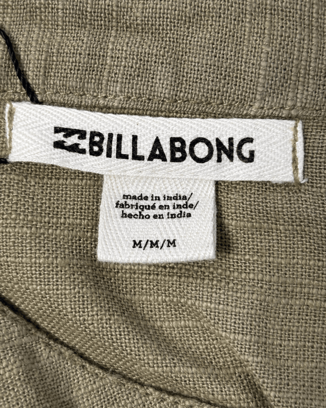 Billabong Strappy Jumpsuit Short Olive Green Romper