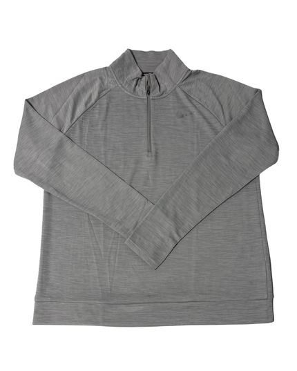 Nike Running Dri-FIT Heather Grey Half-Zip Performance Long Sleeve Top - M