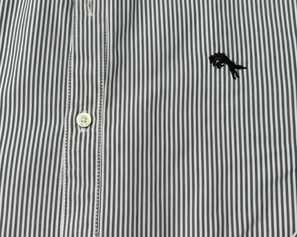 Wrangler Blue and White Striped Button-Down Shirt