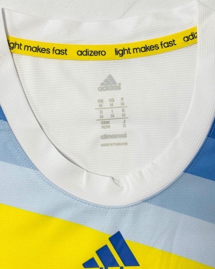 Adidas Adizero Climacool White & Blue Gradient Performance T-Shirt