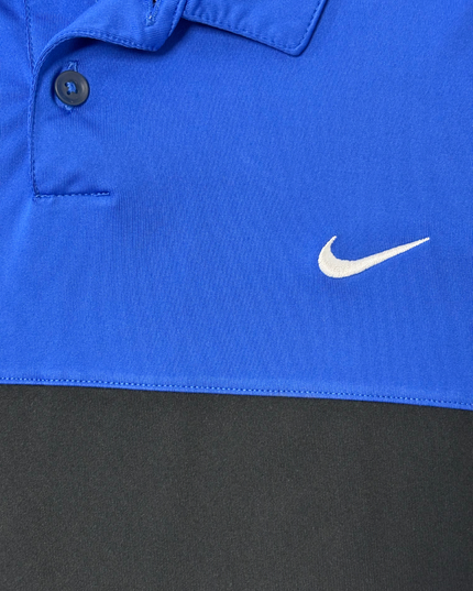 Nike Golf Dri-FIT Blue & Black Colorblock Performance Polo Shirt