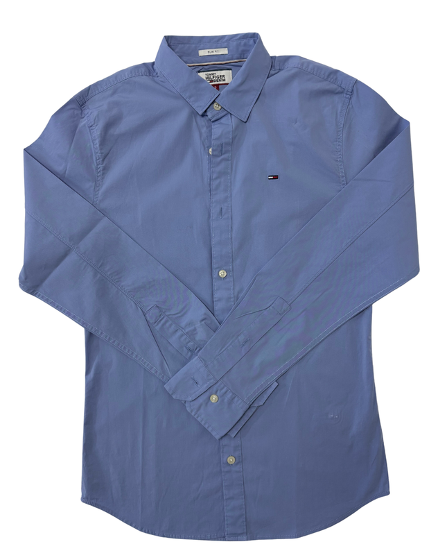 Tommy Hilfiger Denim Slim Fit Blue Oxford Shirt - XS