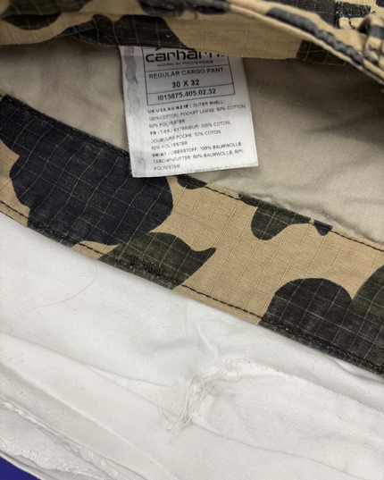 Carhartt WIP Camo Ripstop Desert Jungle Print Regular Cargo Pants - S | Waist: 30"