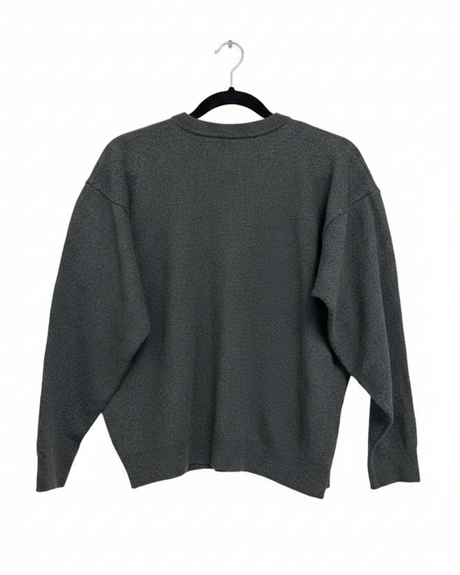 Lacoste Grey Vintage Wool Blend Crewneck Sweater