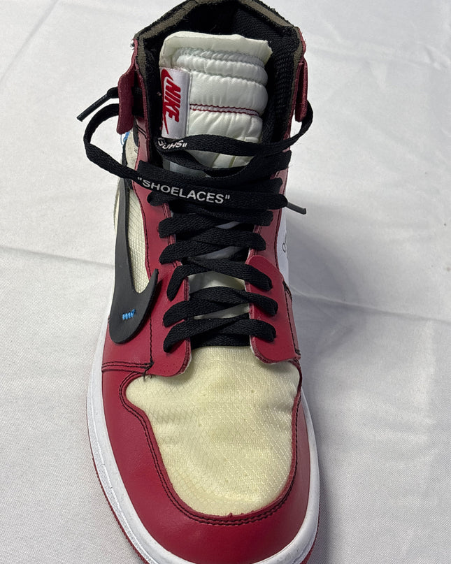 Nike x Off-White Red Chicago Jumpman High Top Sneakers