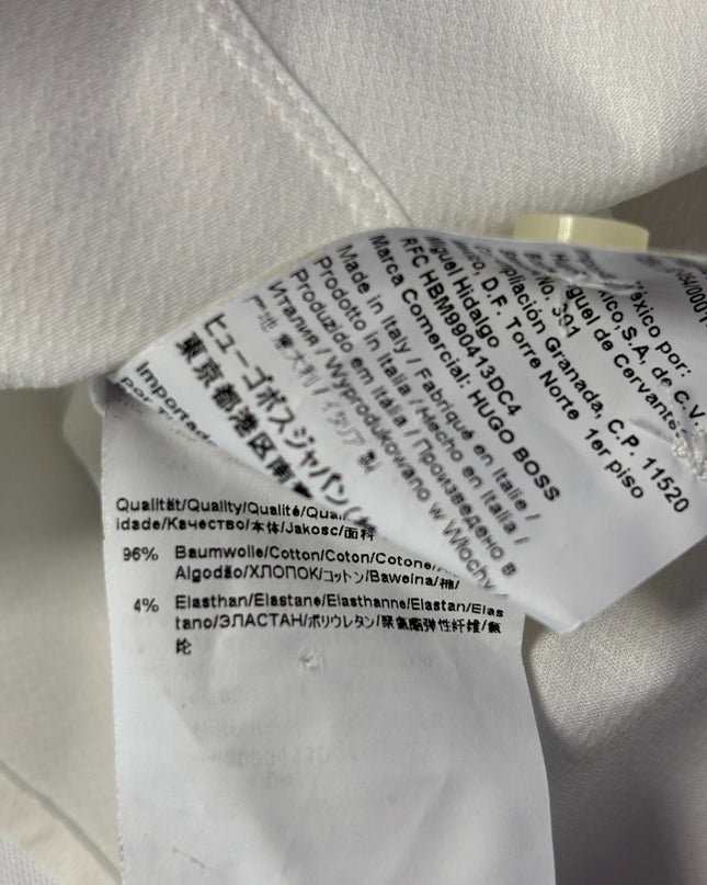 Hugo Boss White Slim Fit Stretch Dress Shirt