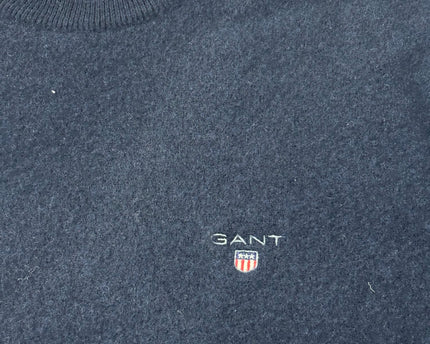Gant Navy Blue Super Fine Lambswool Crewneck Sweater