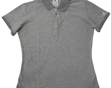 Champion Heather Grey Slim Fit Short Sleeve Polo Shirt