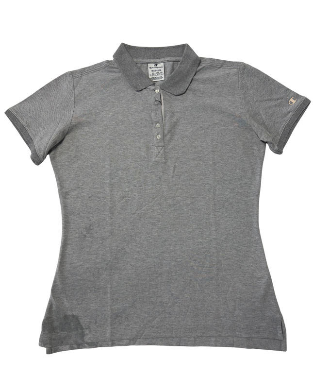 Champion Heather Grey Slim Fit Short Sleeve Polo Shirt