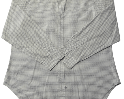 Ralph Lauren Navy Grid Check White Cotton Shirt