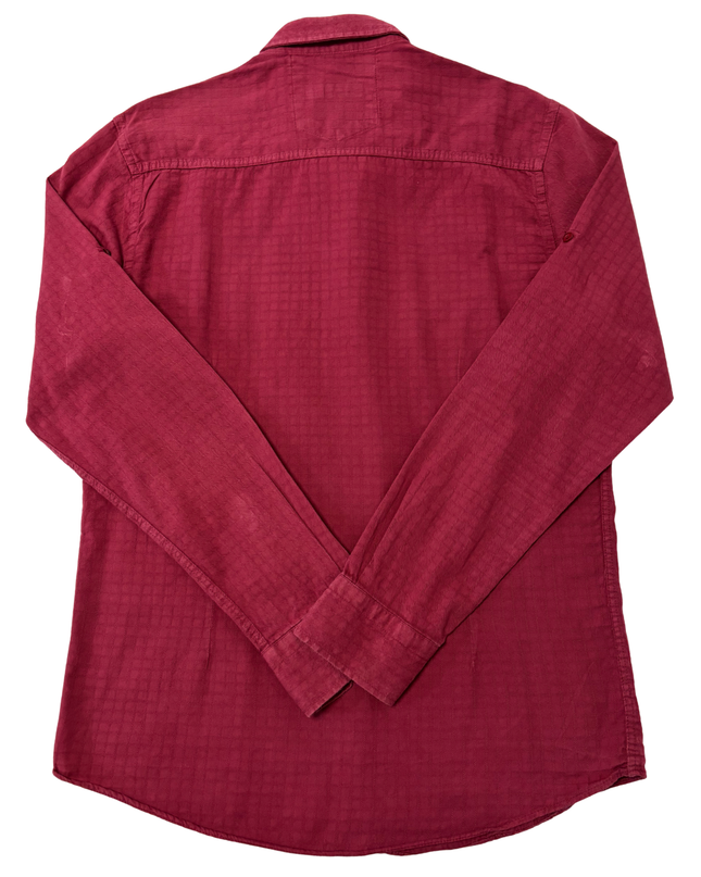 U.S. Polo Assn. Textured Wine Red Long Sleeve Shirt