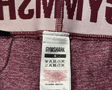 Gymshark Energy Seamless Maroon Logo Waistband Leggings