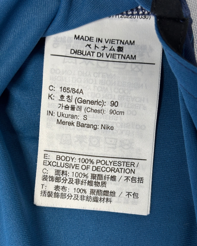 Nike Tiger Woods Collection Dri-FIT Navy Blue Floral Golf Polo