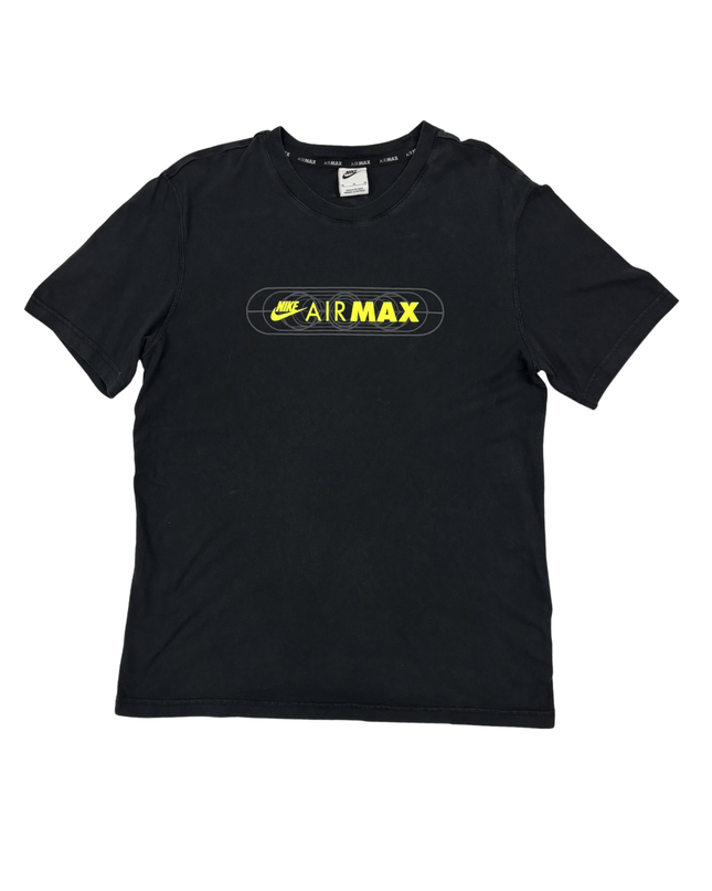 Nike Air Max Retro Black & Volt Graphic T-Shirt - S