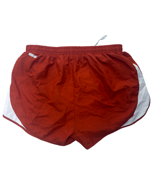 Nike Womens Orange-White Drawstring Shorts - S