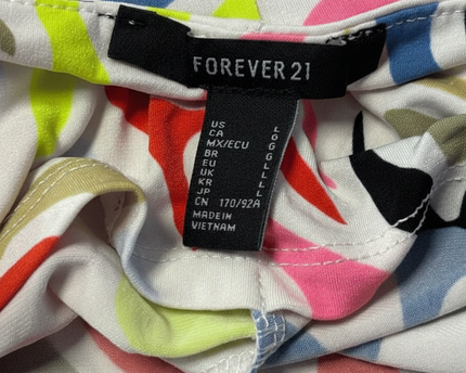 Forever 21 Abstract Multi-Color Marble Print Maxi Dress