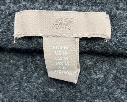 H&M Dark Grey Mock Neck Oversized Knit Sweater