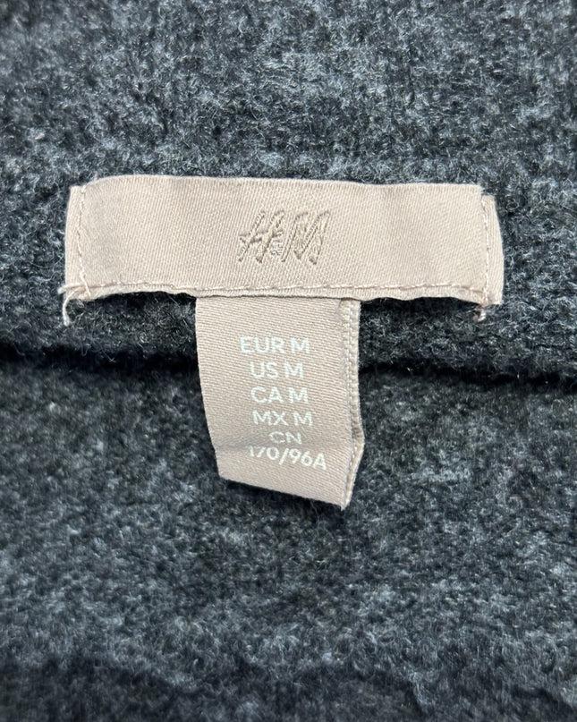 H&M Dark Grey Mock Neck Oversized Knit Sweater