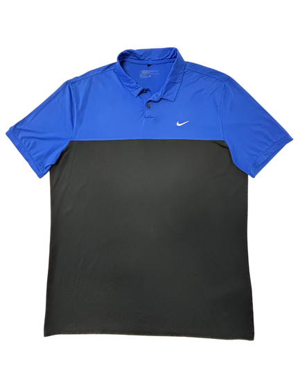 Nike Golf Dri-FIT Blue & Black Colorblock Performance Polo Shirt