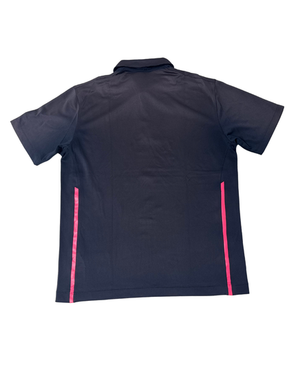 Nike Navy Blue & Pink Geometric Performance Polo Shirt - M