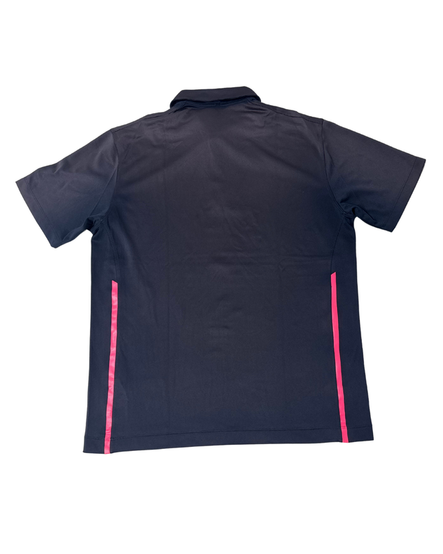 Nike Navy Blue & Pink Geometric Performance Polo Shirt - M