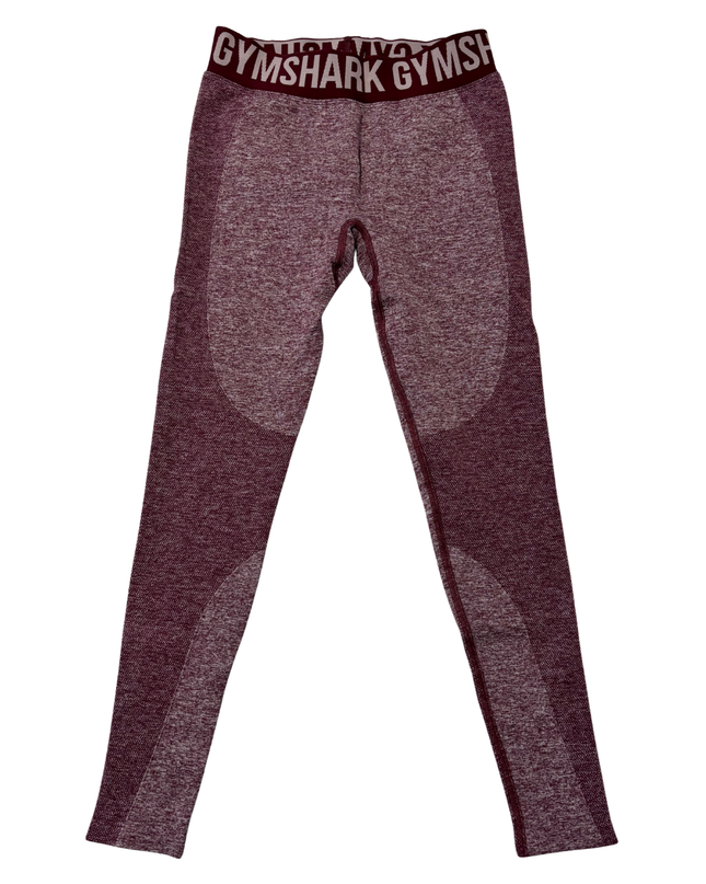 Gymshark Energy Seamless Maroon Logo Waistband Leggings